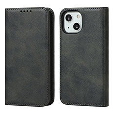 Leather Case Stands Flip Cover L14 Holder for Apple iPhone 13 Mini Black