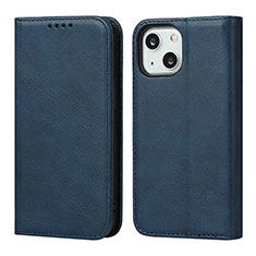 Leather Case Stands Flip Cover L14 Holder for Apple iPhone 15 Blue