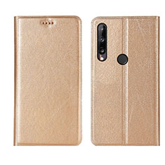 Leather Case Stands Flip Cover L15 Holder for Huawei P40 Lite E Gold