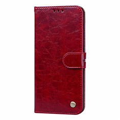 Leather Case Stands Flip Cover L16 Holder for Samsung Galaxy A31 Red