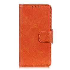 Leather Case Stands Flip Cover L17 Holder for Oppo Reno5 Pro 5G Orange