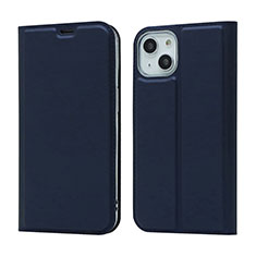 Leather Case Stands Flip Cover L18 Holder for Apple iPhone 13 Blue