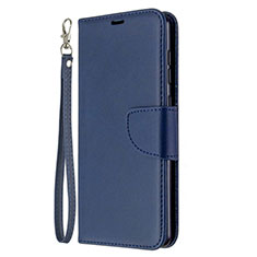 Leather Case Stands Flip Cover L18 Holder for Samsung Galaxy A31 Blue