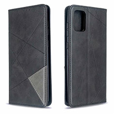 Leather Case Stands Flip Cover L18 Holder for Samsung Galaxy A71 4G A715 Black