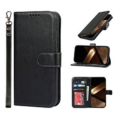 Leather Case Stands Flip Cover L19 Holder for Apple iPhone 14 Pro Black