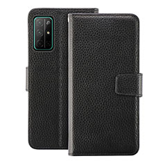 Leather Case Stands Flip Cover L19 Holder for Huawei Honor 30S Black