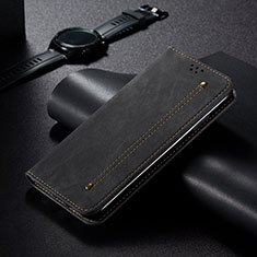 Leather Case Stands Flip Cover L21 Holder for Apple iPhone 15 Pro Max Black