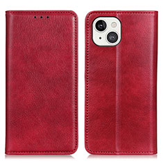 Leather Case Stands Flip Cover L25 Holder for Apple iPhone 13 Mini Red