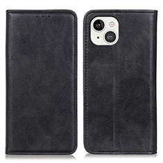 Leather Case Stands Flip Cover L26 Holder for Apple iPhone 14 Plus Black