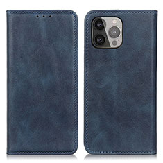 Leather Case Stands Flip Cover L26 Holder for Apple iPhone 14 Pro Blue