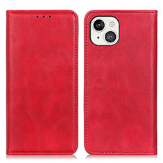 Leather Case Stands Flip Cover L26 Holder for Apple iPhone 14 Red