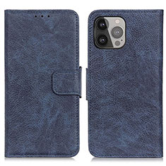 Leather Case Stands Flip Cover L27 Holder for Apple iPhone 15 Pro Max Blue