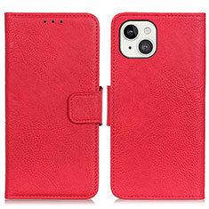 Leather Case Stands Flip Cover L27 Holder for Apple iPhone 15 Red