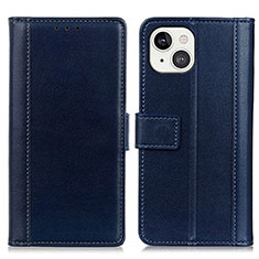 Leather Case Stands Flip Cover L28 Holder for Apple iPhone 13 Blue