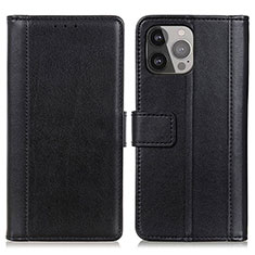 Leather Case Stands Flip Cover L28 Holder for Apple iPhone 13 Pro Black