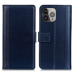 Leather Case Stands Flip Cover L28 Holder for Apple iPhone 14 Pro Blue