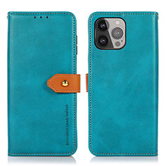 Leather Case Stands Flip Cover L29 Holder for Apple iPhone 14 Pro Blue