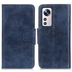 Leather Case Stands Flip Cover M02L Holder for Xiaomi Mi 12 5G Blue