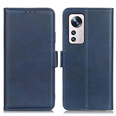 Leather Case Stands Flip Cover M03L Holder for Xiaomi Mi 12X 5G Blue