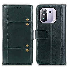 Leather Case Stands Flip Cover M06L Holder for Xiaomi Mi 11 Pro 5G Green