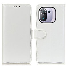 Leather Case Stands Flip Cover M07L Holder for Xiaomi Mi 11 Pro 5G White