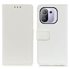 Leather Case Stands Flip Cover M08L Holder for Xiaomi Mi 11 Pro 5G White