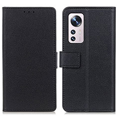 Leather Case Stands Flip Cover M08L Holder for Xiaomi Mi 12 Pro 5G Black