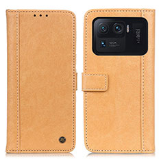 Leather Case Stands Flip Cover M10L Holder for Xiaomi Mi 11 Ultra 5G Brown