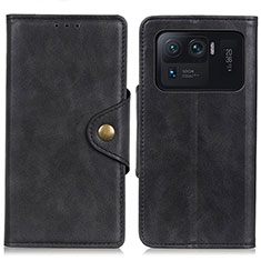 Leather Case Stands Flip Cover N03P Holder for Xiaomi Mi 11 Ultra 5G Black