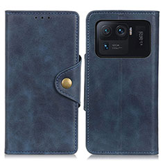 Leather Case Stands Flip Cover N03P Holder for Xiaomi Mi 11 Ultra 5G Blue