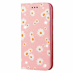 Leather Case Stands Flip Cover N05 Holder for Samsung Galaxy Note 20 Ultra 5G Pink