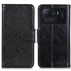 Leather Case Stands Flip Cover N05P Holder for Xiaomi Mi 11 Ultra 5G Black