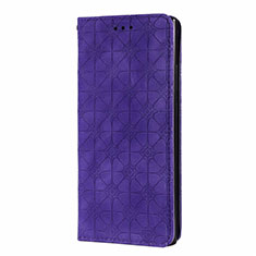 Leather Case Stands Flip Cover N06 Holder for Samsung Galaxy Note 20 Ultra 5G Purple