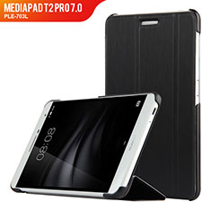 Leather Case Stands Flip Cover R01 for Huawei MediaPad T2 Pro 7.0 PLE-703L Black