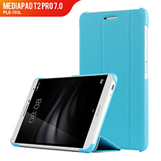 Leather Case Stands Flip Cover R01 for Huawei MediaPad T2 Pro 7.0 PLE-703L Sky Blue