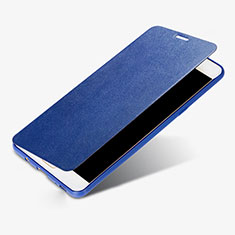 Leather Case Stands Flip Cover S01 for Samsung Galaxy C9 Pro C9000 Blue