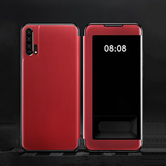 Leather Case Stands Flip Cover T01 Holder for Huawei Honor 20 Pro Red