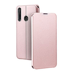 Leather Case Stands Flip Cover T01 Holder for Huawei P Smart+ Plus (2019) Rose Gold