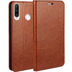 Leather Case Stands Flip Cover T01 Holder for Huawei P30 Lite XL Orange