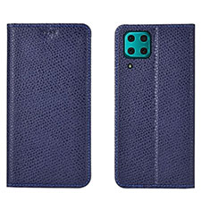 Leather Case Stands Flip Cover T01 Holder for Huawei P40 Lite Blue