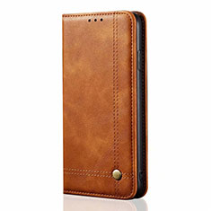 Leather Case Stands Flip Cover T01 Holder for Oppo A92 Orange