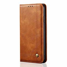 Leather Case Stands Flip Cover T01 Holder for Oppo F15 Orange