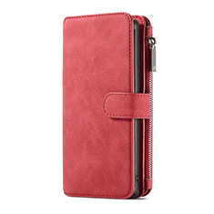 Leather Case Stands Flip Cover T01 Holder for Samsung Galaxy Note 10 Plus 5G Red