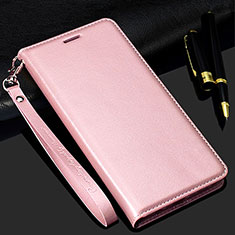 Leather Case Stands Flip Cover T01 Holder for Samsung Galaxy S20 Plus Rose Gold