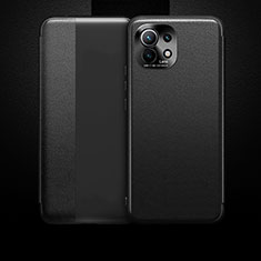 Leather Case Stands Flip Cover T01 Holder for Xiaomi Mi 11 Lite 5G NE Black