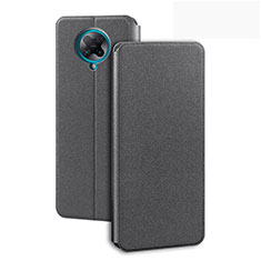 Leather Case Stands Flip Cover T01 Holder for Xiaomi Poco F2 Pro Gray