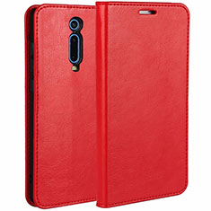 Leather Case Stands Flip Cover T01 Holder for Xiaomi Redmi K20 Red