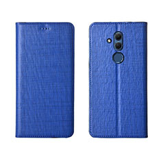 Leather Case Stands Flip Cover T02 Holder for Huawei Mate 20 Lite Blue