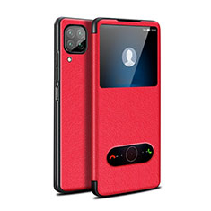 Leather Case Stands Flip Cover T02 Holder for Huawei Nova 7i Red