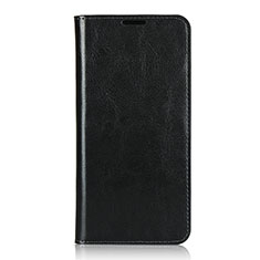 Leather Case Stands Flip Cover T02 Holder for Oppo A91 Black